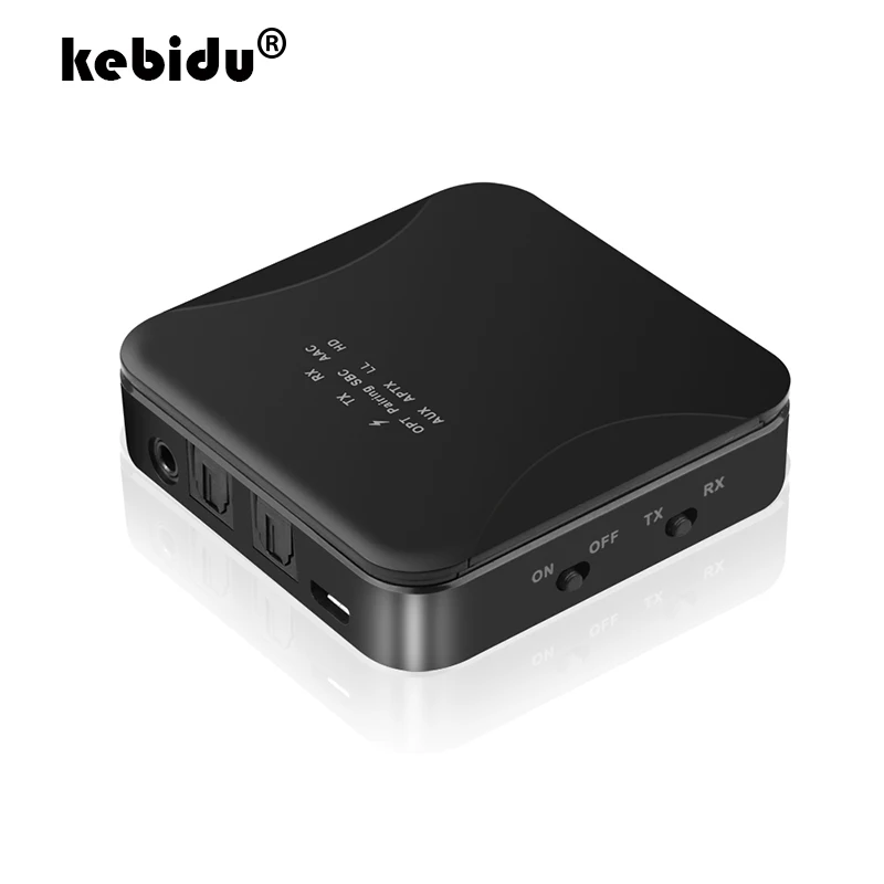 Приемник передатчик kebidu Bluetooth 5 0 2 в 1 беспроводной aptX HD аудио 3 мм AUX/SPDIF/TOSLINK адаптер