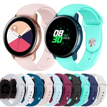 Ремешок для часов Galaxy 20 мм для samsung Galaxy watch Active 2 ремешок 42 мм gear S2 huawei watch 2 мягкий силиконовый браслет аксессуары