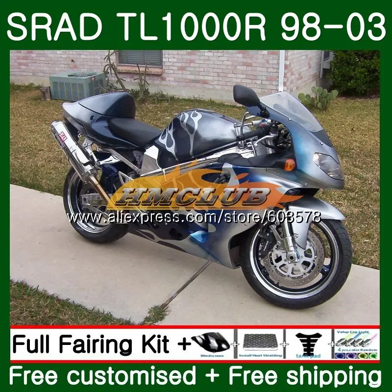 TL 1000R для Suzuki srad TL 1000 R TL1000R 98 99 00 01 02 03 16CL. 91 TL1000 R 1998 1999 2000 2001 2002 2003 обтекающее голубое пламя - Цвет: No. 1