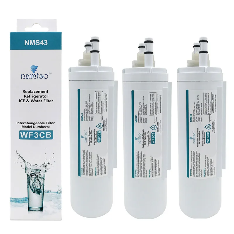 

Household Water Purifier Namtso NMS43 Refrigerator Ice & Water Filter Advanced Carbon Compatible with Frigidaire WF3CB 3 Pcs/lot