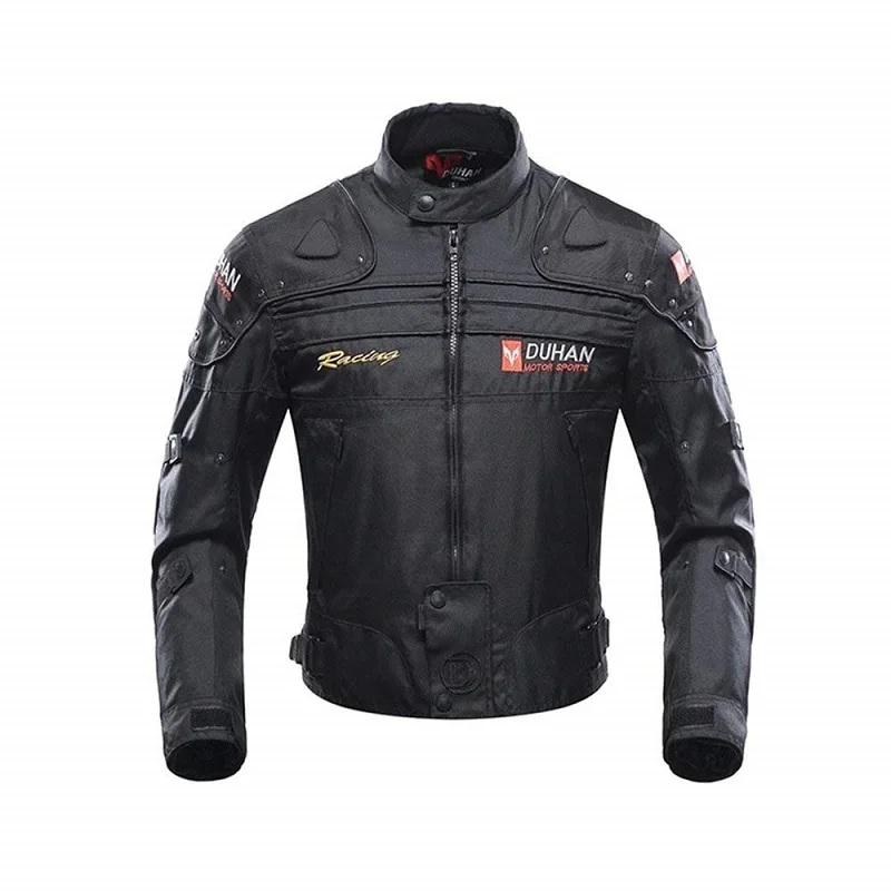 D020 Black DUHAN, высокое качество, мотоциклетная куртка, костюм для мотокросса, куртка и штаны, мото куртка, защитное снаряжение, броня, Мужская мотоциклетная одежда - Цвет: D020 Black