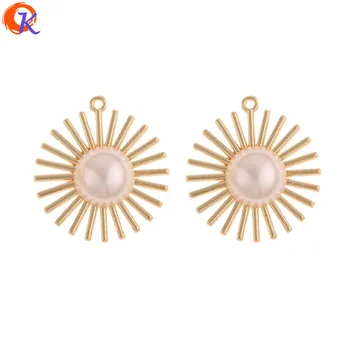 

Cordial Design 50Pcs 26*28MM Jewelry Accessories/DIY Earrings Making/Flower Shape/Imitation Pearl/Hand Made/Earring Findings