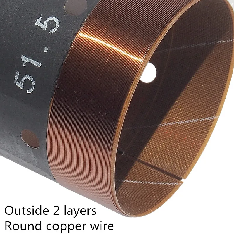 Description Picture 4 of item1PC Speaker Voice Coil 51.5mm 150W Bass Repair Parts With Copper Wire Glass Fiber Former For Home Theater Car HiFi Woofer