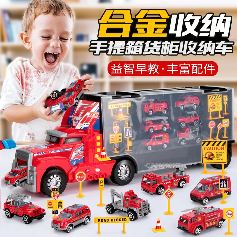 Car Model Children Toy Car Boy Storage Hand Container 12 of Alloy Car Toy