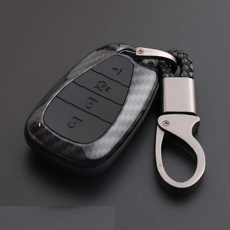 Чехол держатель для автомобильного ключа с принтом из углеродного волокна CHEVROLET