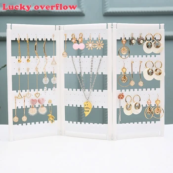 

2019 New Fashion Thick Flat Plastic Earrings Jewelry Display Storage Rack Creative Screen Jewelry Stand Jewelry Racks CE0663/11