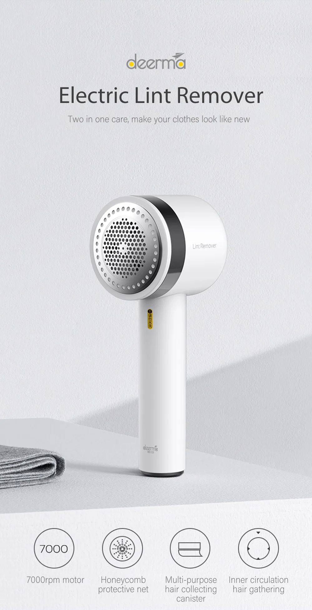 Xiaomi-Mijia-Deerma-Electrical-Clothes-Sticky-Hair-Multi-function-Trimmer(1)