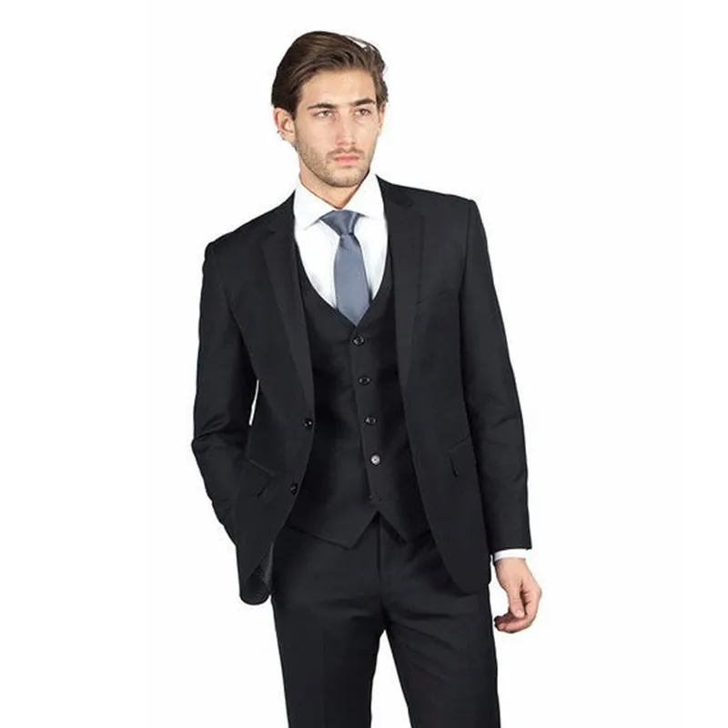 

Custom Made Black Slim Fit Best Man Suit Groomsman Tuxedos Men's WeddingProm 3 Piece Suits (Jacket+Vest+Pants) Y311