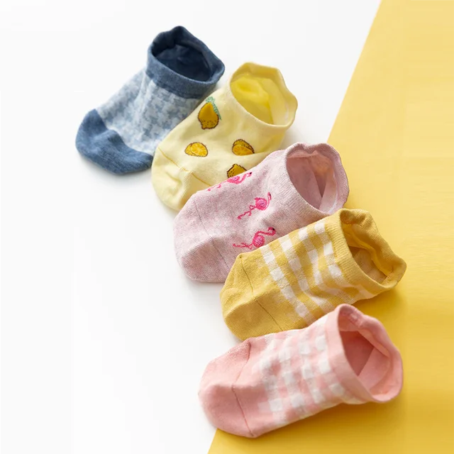 10 Piece=5 Pairs/lot Cute Animal Spring Women Socks Set Korean Style Funny Cat Dog Panda Low Cut Ankle Short Sox Happy Size34-40 2