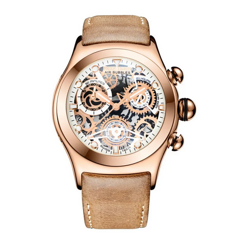 Часы наручные мужские кварцевые с кожаным ремешком спортивные светящиеся