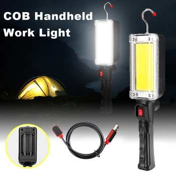 

Portable Lantern LED Work Light Hook Magnet Camping Lamp COB USB Rechargeable Flashlight Torch Highlight For Hunting Camping