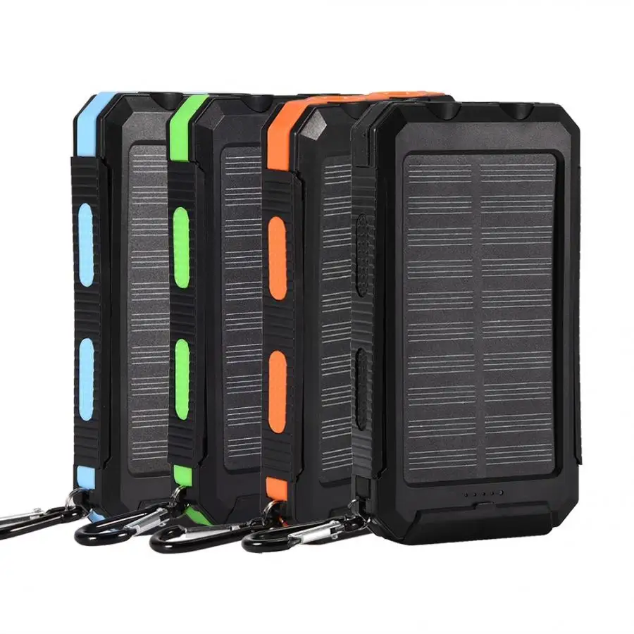

(No battery)10000mAh Solar Mobile Phone Power Bank Case DIY Kit with Compass Function for iPhone XR XS Outdoor Fast Charging
