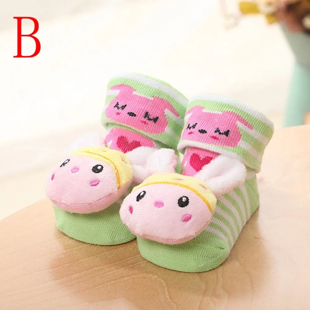 Милые носки для новорожденных с героями мультфильмов calcetines/детские Нескользящие зимние теплые носки для маленьких девочек и мальчиков; тапочки; ботинки; meias A2