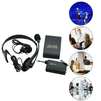 

Home Teaching Microphone Lapel Clip School UHF Frequency Lavalier Transmitter Receiver Headset Wireless Portable Multifunction