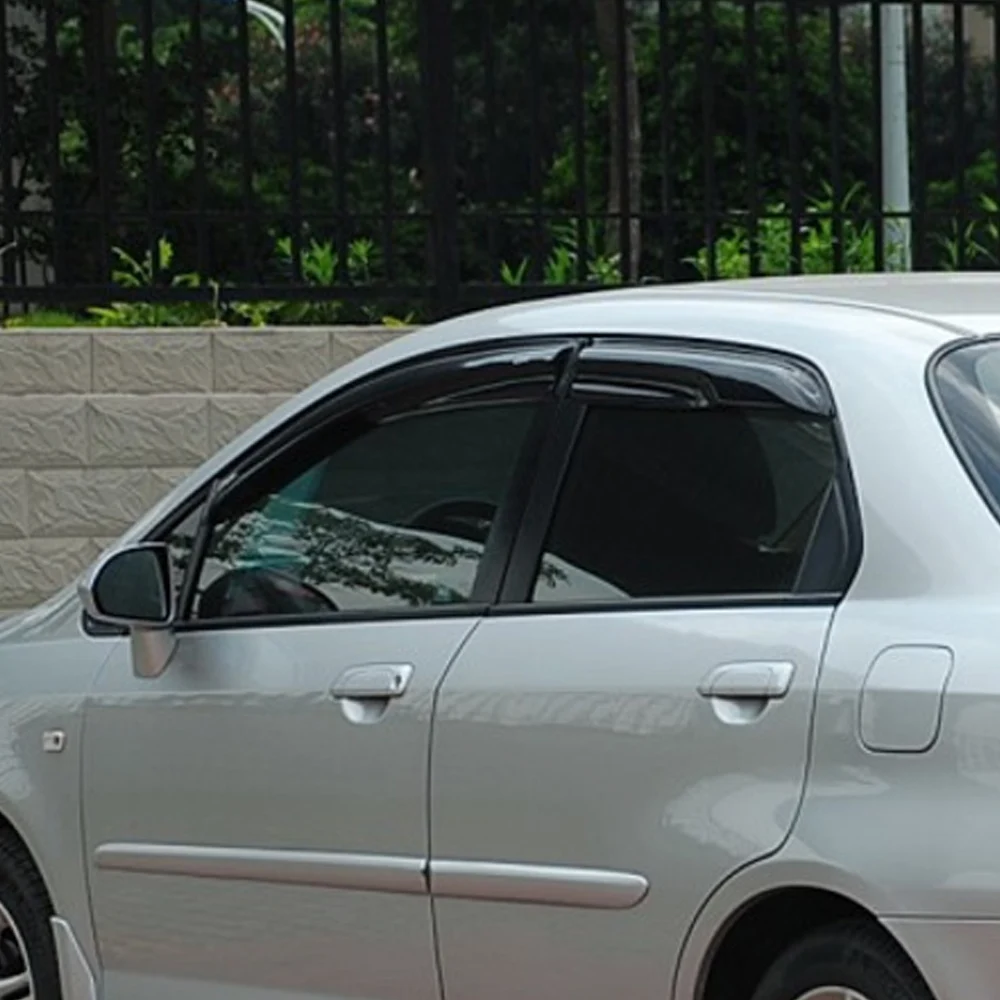 Для HONDA CITY 2002-2008 окна автомобиля Защита от солнца и дождя козырьки щиток Shelter Защитная крышка отделка рамка наклейка внешние аксессуары