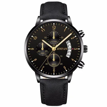 

JINFAN's new douyin cross-border hot style fashionable men's stainless steel high-grade quartz watch belt mens watch