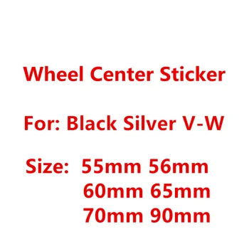 

4pcs Black 14 50 55 56 60 65 70 75 80 90 mm Car Wheel Center Hub Cover Cap Badge Logo Emblem Decal Wheel Sticker Styling For VW