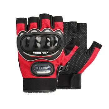 

HENDUGLS Motorcycle Gloves Half Finger Gloves Summer Breathable Biker Motocross Motorbike Riding Gloves DC-03B