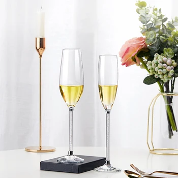 

Lead-free crystal diamond wine glass goblet champagne glass wedding birthday gift Home wedding Party Drinkware Decoration