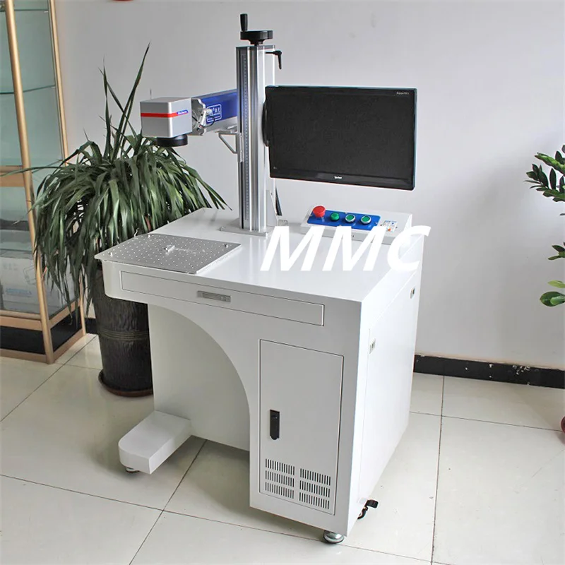 

Desktop Fiber Laser Marking Machine Metal Stainless Steel Packaging 20W 30W 50W Raycus Engraving Machine QR Code Plastic Coding