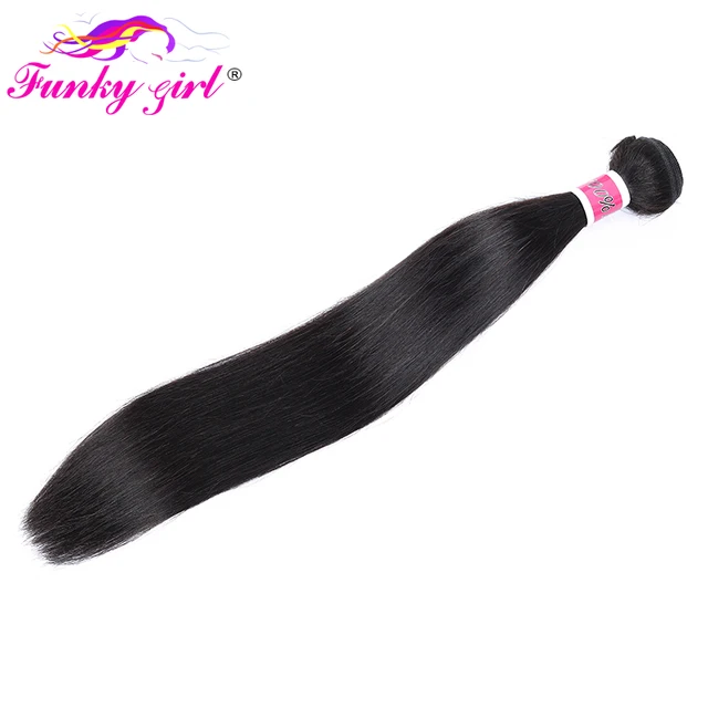 Funky Girl Malaysia Straight Ear To Ear Lace Frontal Closure With Bundles Human Hair Weave Non Funky Girl Malaysia Straight Ear To Ear Lace Frontal Closure With Bundles Human Hair Weave Non Remy Hair Extension 3/4 Bundles