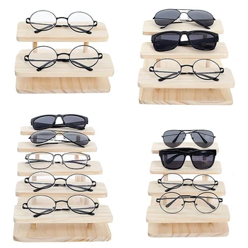 

Assembleable Bamboo Sunglasses Stand Glasses Display Jewelry Holder Bracelet Watches Show Product