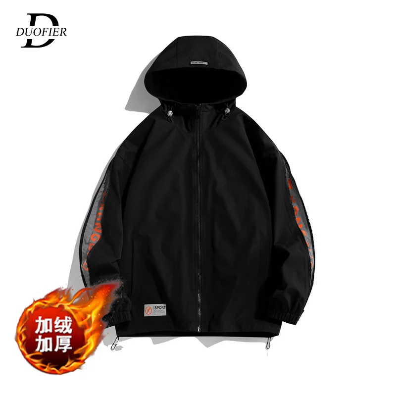 Brand Men's Padded Fleece Jackets Overcoat Winter Warm Casual Mens Jacket Coat Fashion Zipper Rib Sleeve Outerwear Male 2021 New | Мужская