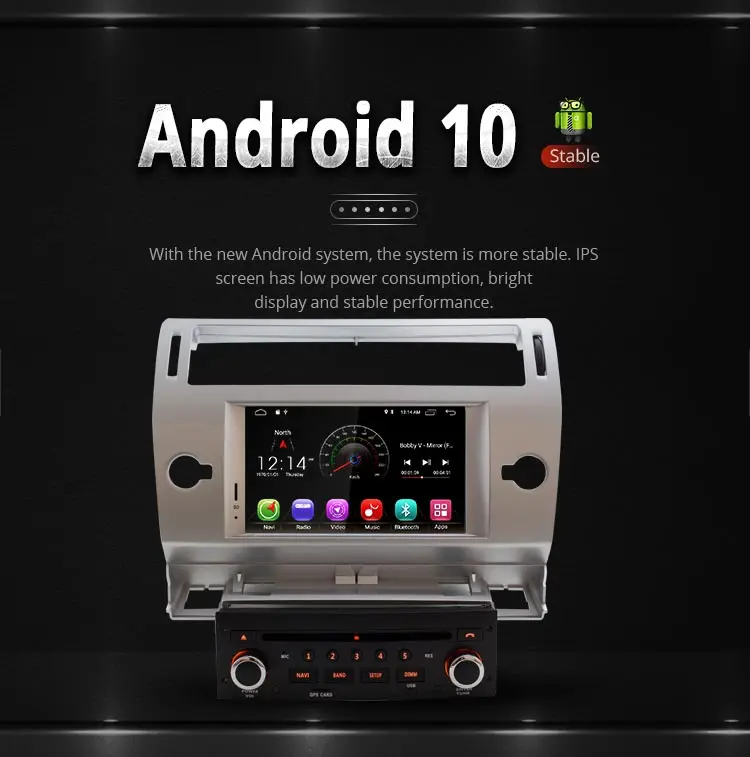 LJDA 1 Din 7 дюймов Android 10 автомобильный dvd-плеер для Citroen C4 Quatre Triumph wifi gps радио 2G ram сенсорный экран gps РАДИО wifi карта