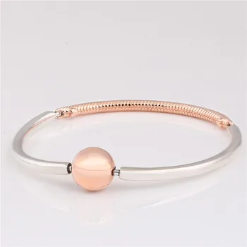 

100% 925 Sterling Silver Pan Bracelet Creative Three Chain Rose Gold Fashion Snake Bone Bracelet Fit Diy Charm Women Jewelry