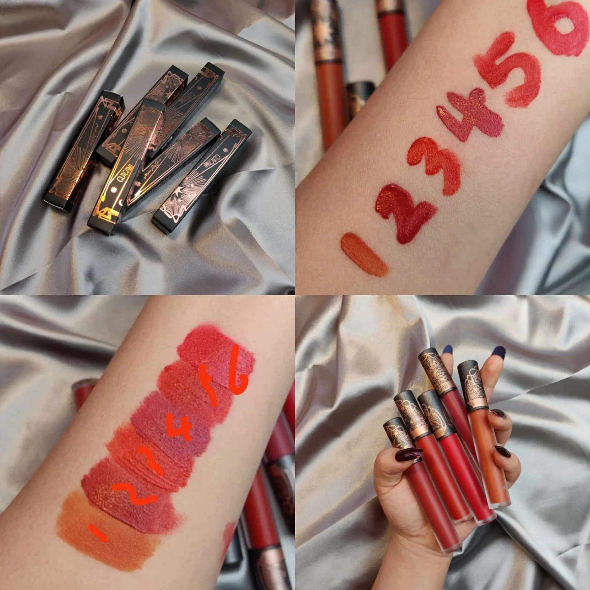 GUICAMI matte lip gloss sexy red rose pumpkin lip cream long lasting waterproof liquid lipstick tattoo AC203