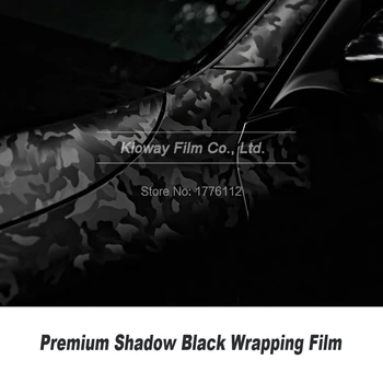 

Ghost black Vinyl Wrap Shadow Black wrapping film car skin Car Wrapping Film 5m/10m/18m Bubble Free high end film Warranty