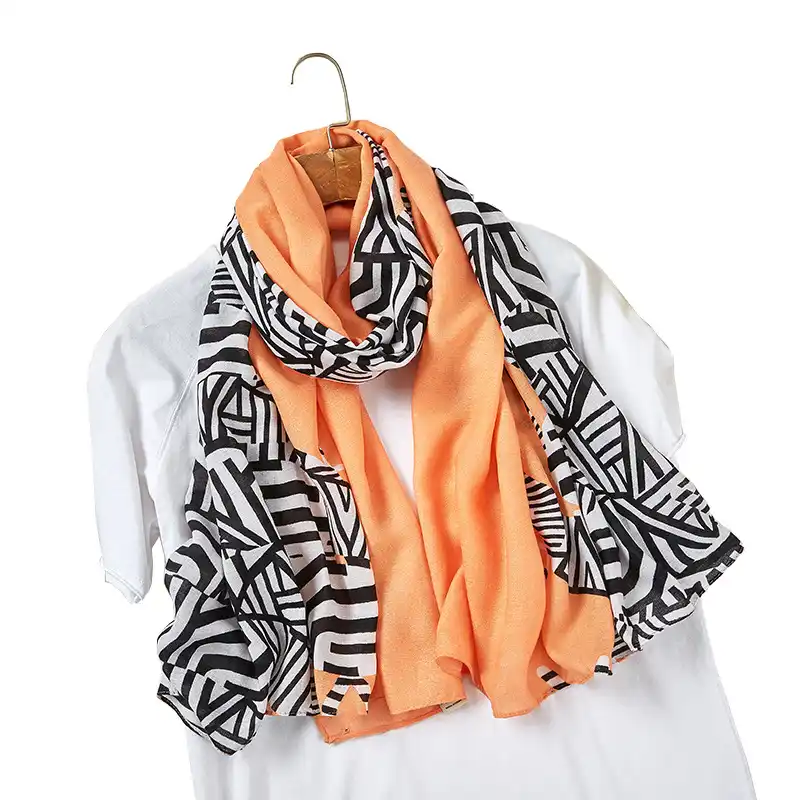 2020 Mode Nouveau Coton Et Lin Echarpe Femme Hijab Soie Echarpe Orange Gris Animal Longue Echarpe Chale Aliexpress