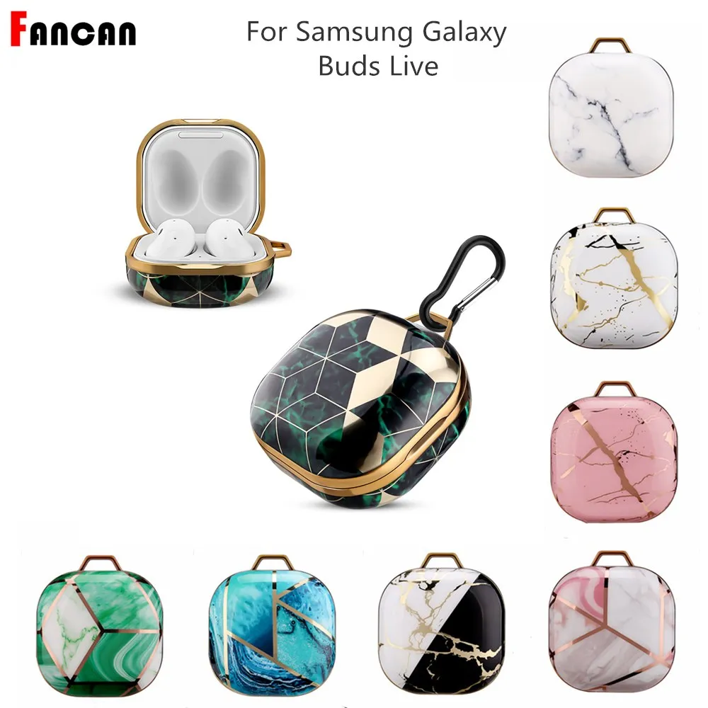 Per Samaung Galaxy Buds Live Case Luxury Cute Marble Auricolari Accessori Protector Con Portachiavi Per Galaxy Buds Live Cover