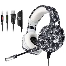 K8 Проводная игровая гарнитура PC Bass игровая стереосистема наушники с микрофоном светодиодный свет для XBox One для PS4 ПК ноутбука планшета