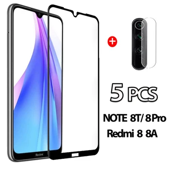 

5Pcs Camera Glass redmi 8 8a xiaomi note 8pro 8 T 3D Glass Screen Protector note 8T redmi note8T Tempered Glass redmi note 8 pro