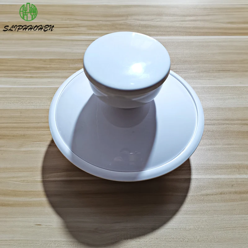 

Imitation Porcelain Dinnerware White Tureen Chain Restaurant Bowl With Lid A5 Melamine Tableware Stackable Soup Cup