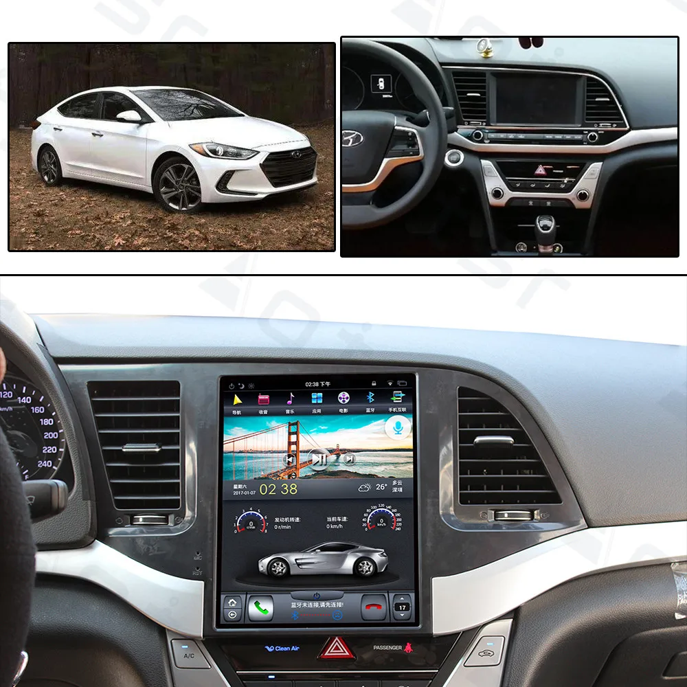 Aotsr Tesla 10," вертикальный экран Android 8,1 автомобильный DVD мультимедийный плеер gps навигация для HYUNDAI ELANTRA- carplay