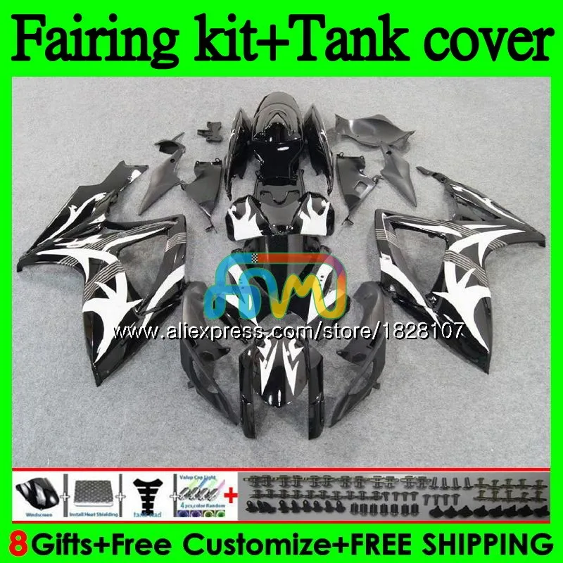 Майка K6 для SUZUKI GSXR 750 600 600CC 750CC GSX-R750 95BS. 52 GSXR750 GSXR-600 черно-белые K6 GSXR600 06 07 2006 2007 обтекатели - Цвет: No. 1