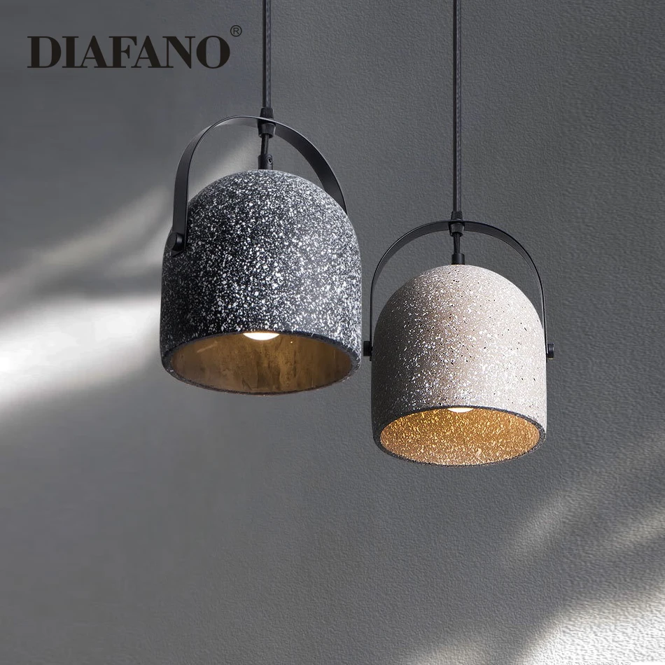 

Цементные подвесные светильники в скандинавском стиле, современные светодиодные лампы для гостиной, кухни, домашние декоративные осветительные приборы