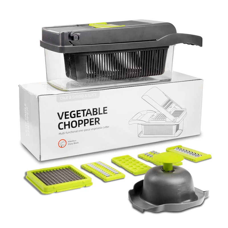 Vegetable Chopper Slicer Dicer 13 Pieces, Vegetable Spiralizer