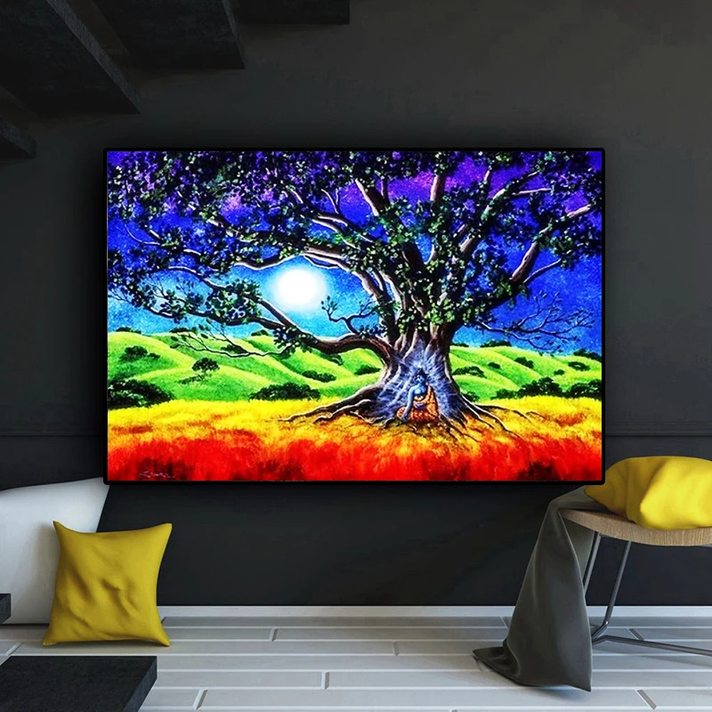 

Miaodu Scenic Big Tree 5D DIY Diamond Painting Mosaic Embroidery Diamond Painting Cross Stitch Embroidery Crafts Painting
