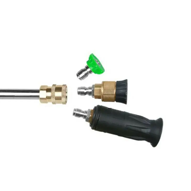 Gutter Rod Cleaner Of High Pressure Washer Connect Attachment Kit For Lance/Wand 1/4 Inch Quick Connection Kit E65B