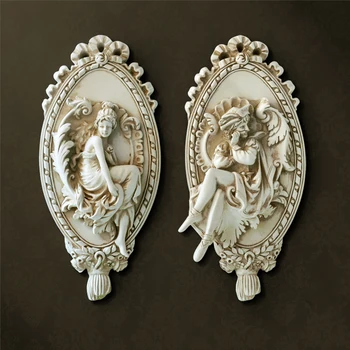 

3D ANGEL SCULPTURE HOME STATUE DECORATION ACCESSORIES WALL MURAL HANGING RESIN STATUES DECOR CHRISTMAS DECORATIVE ART ORNAMENTS