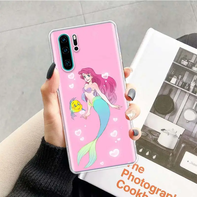 Ариэль маленькая чехол с русалкой для huawei P20 P30 P Smart Z плюс P10 Коврики 30 10 20 Lite рro силиконовый мешок чехол для телефона чехол