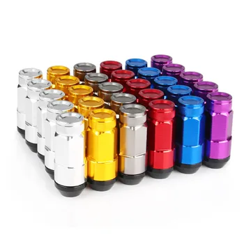 

New Racing 20Pcs Set Composite Nut Anti Theft Alloy Aluminum Lock Wheel Lug Nut Bolt M12x1.5 M12x1.25