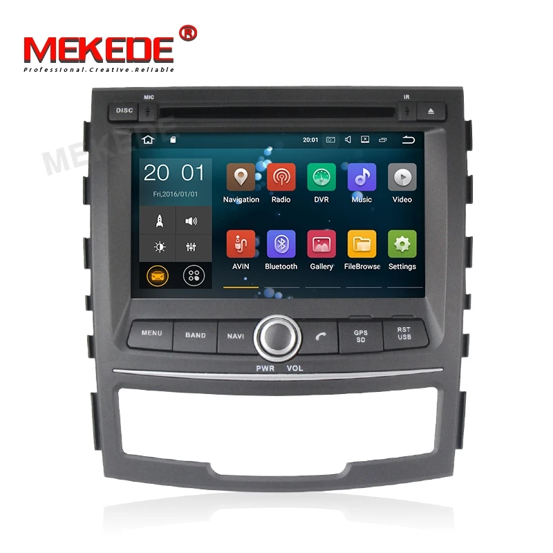 Clearance MEKEDE 1024X600 2Din Octa Core 4G RAM Android 9.0 Car Multimedia Player For SSANGYONG KORANDO 2011-2013 Stereo Radio GPS Navi 1