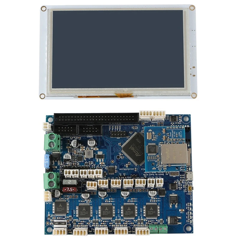 Clone Duet 2 Ethernet Motherboard+ PanelDue5I Integrated Color Press Screen 3D Printer Kit