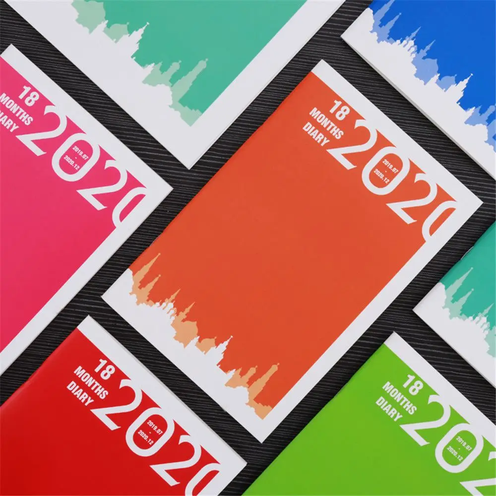 

2020 Year Calendar Solid Color Notebook 18 months Business A5 Monthly Weekly Planner Schedule Agenda Organizer Office Stationery