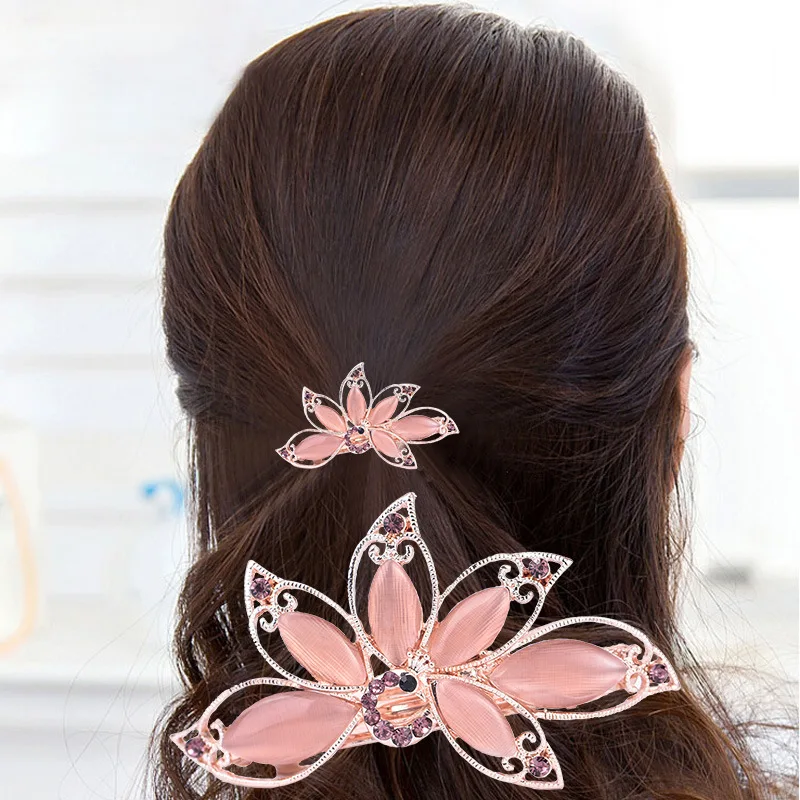 Корейская мода Сплав Стразы шпильки Павлин весенний топ клип повязка на голову