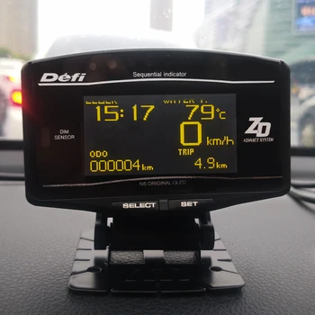 

Defi Universal 12V OBD2 Hud Head Up Display OBD II Digital Multifunction Tacho Water Temp Speed Clock voltage fuel level Gauge